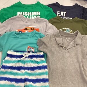 The Children's Place Blue and White Striped Shorts
